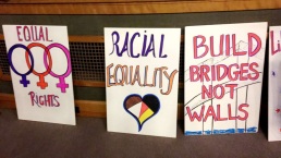 Signs made at the RI WMW Chapter meeting.